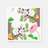 Serviette En Papier Papier, Possum Chicks Frog Floral (Devant)