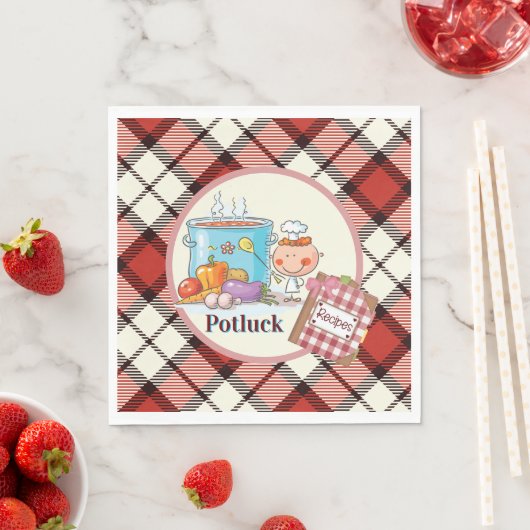 Serviette En Papier Papier Potluck (En situation)