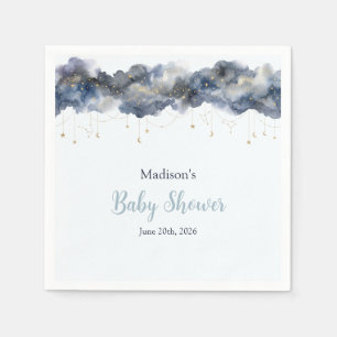 Serviette En Papier Papier pour Baby Shower Bébé Nuage Aquarelle de la