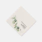 Serviette En Papier Papier pour Baby Shower Champêtre Eucalyptus (Coin)