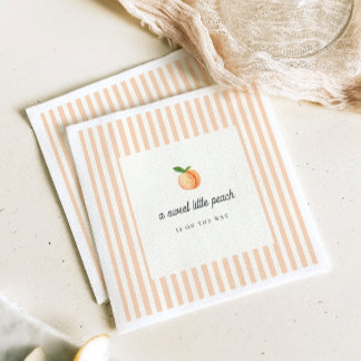 Serviette En Papier Papier pour Baby Shower Douce Petite Pêche