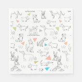 Serviette En Papier Papier pour chien de caniche triangle Pop (Devant)
