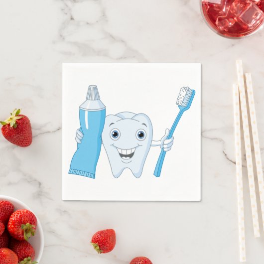 Serviette En Papier Papier pour dents et brosses à dents (En situation)