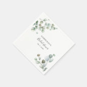 Serviette En Papier Papier pour douche de mariage à l'aquarelle Eucaly (Coin)