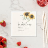 Serviette En Papier Papier pour douche de mariée florale eucalyptus to (En situation)