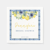 Serviette En Papier papier pour douche de mariée italienne méditerrané (Devant)