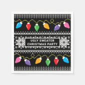 Serviette En Papier Papier pour fête de Noël avec pull moche (Devant)