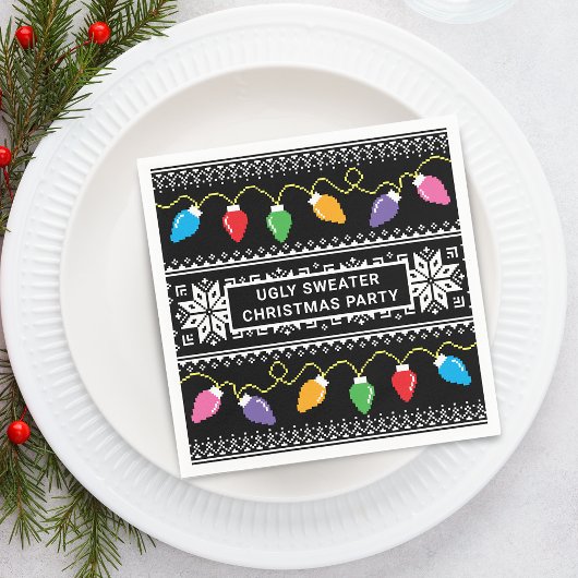 Serviette En Papier Papier pour fête de Noël avec pull moche