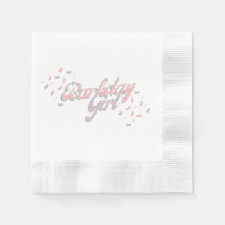 Serviette En Papier Papier pour fille Barkday Napkin