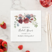 Serviette En Papier Papier pour la douche de mariée florale rose Bourg (En situation)