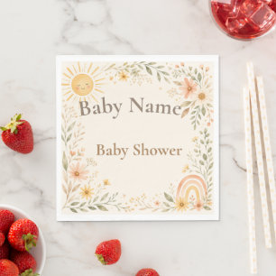 Serviette En Papier Papier pour lunch de baby shower Little Ray of Sun