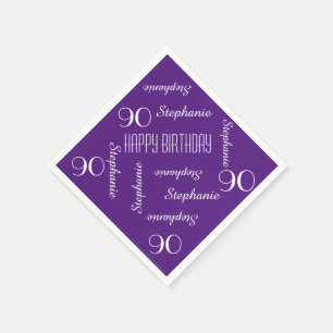 Serviette En Papier Papier pour noms répétitifs de fête du 90e anni
