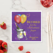 Serviette En Papier Papier pourpre pour la célébration de la retraite (En situation)