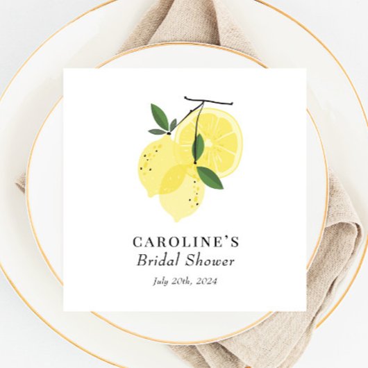 Serviette En Papier Papier principal citron jaune Napkin
