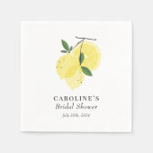 Serviette En Papier Papier principal citron jaune Napkin (Devant)