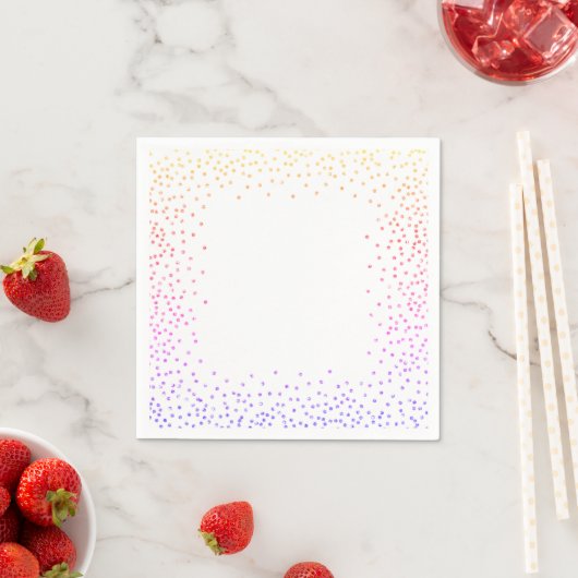 Serviette En Papier Papier Rainbow Confetti (En situation)