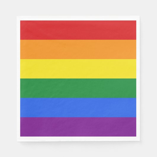 Serviette En Papier Papier Rainbow Flag (Devant)
