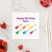Serviette En Papier Papier Rainbow Guitare (En situation)
