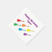 Serviette En Papier Papier Rainbow Guitare (Coin)