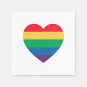 Serviette En Papier Papier Rainbow Heart Pride (Devant)