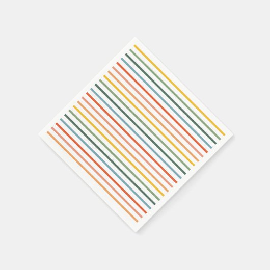 Serviette En Papier Papier Rainbow Stripes (Coin)