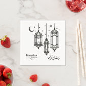 Serviette En Papier Papier Ramadan Napkin (En situation)