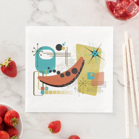 Serviette En Papier Papier Redux Retro classique Napkin (En situation)