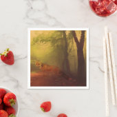 Serviette En Papier Papier renard d'automne Napkin (En situation)