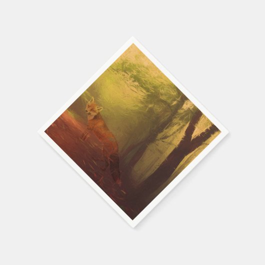 Serviette En Papier Papier renard d'automne Napkin (Coin)