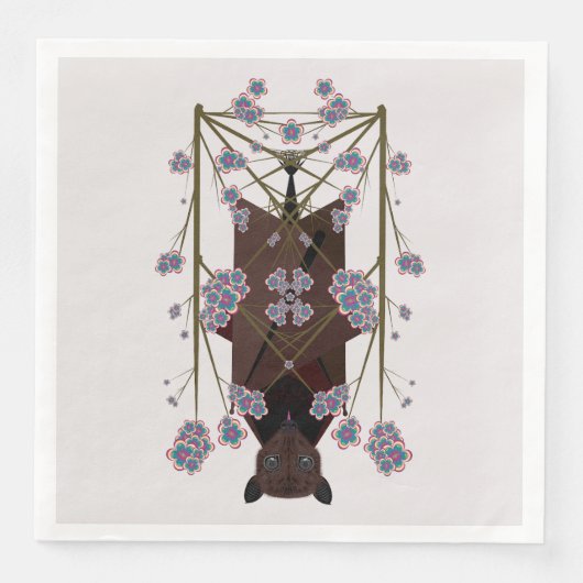 Serviette En Papier Papier Renard Volant serviettes (Devant)