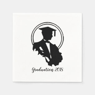 Serviette En Papier Papier Retro Graduation Napkin