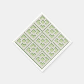 Serviette En Papier Papier Retro Green Trellis (Coin)