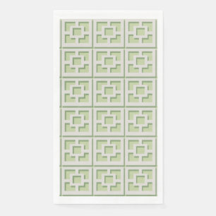 Serviette En Papier Papier Retro Green Trellis