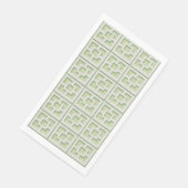 Serviette En Papier Papier Retro Green Trellis (Coin)