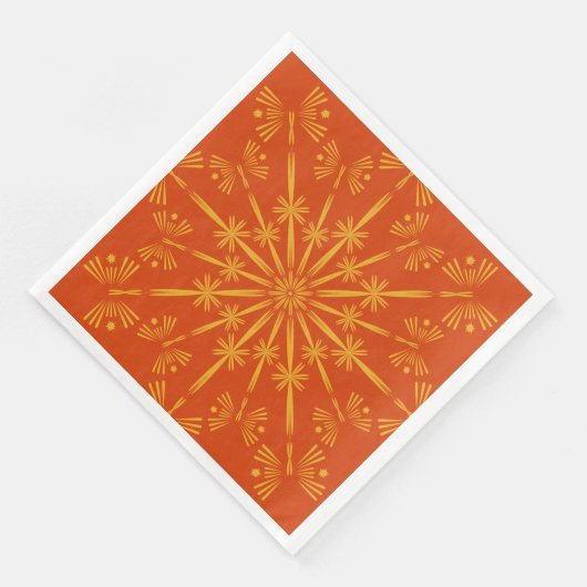 Serviette En Papier Papier rétro Mandala Papaya (Coin)