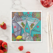 Serviette En Papier Papier Retro Martini (En situation)