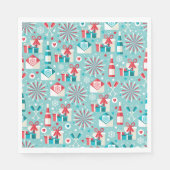 Serviette En Papier Papier Retro pour déjeuner de vacances (Devant)