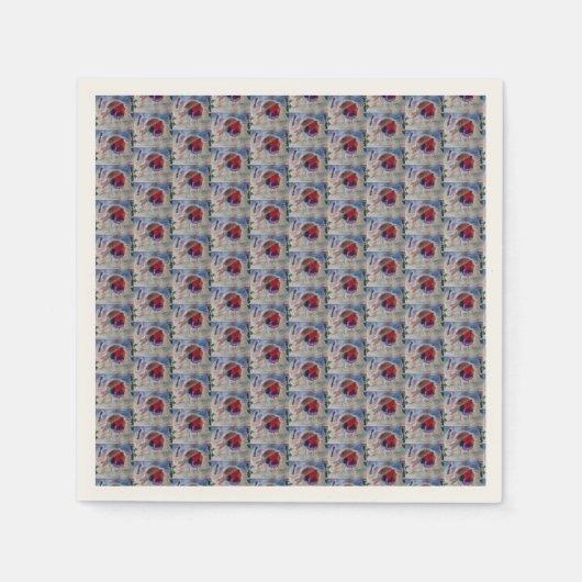 Serviette En Papier Papier Robin de Noël (Devant)