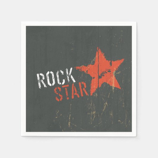 Serviette En Papier Papier Rock Star Music (Devant)