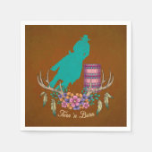 SERVIETTE EN PAPIER PAPIER RODÉO BOHO BARREL RACER BARREL RACING (Devant)