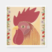 Serviette En Papier Papier Rooster Napkin (Devant)
