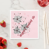 Serviette En Papier Papier rose (En situation)