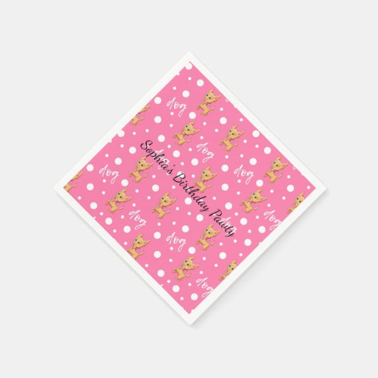 Serviette En Papier Papier rose Chihuahua (Coin)