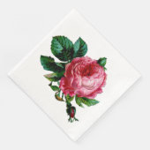 Serviette En Papier Papier Rose de chou (Coin)