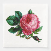 Serviette En Papier Papier Rose de chou (Devant)