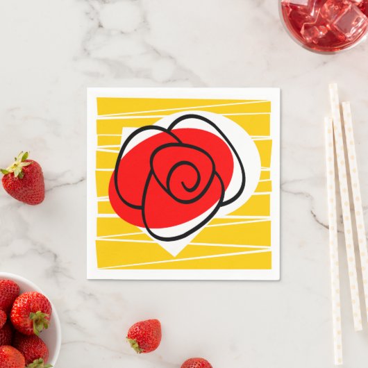 Serviette En Papier Papier Rose espagnol (En situation)