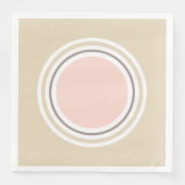 Serviette En Papier Papier rose et beige (Devant)