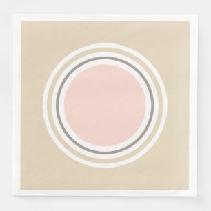 Serviette En Papier Papier rose et beige