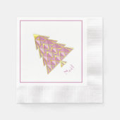 Serviette En Papier Papier rose Joyoux Noel Napkin (Devant)