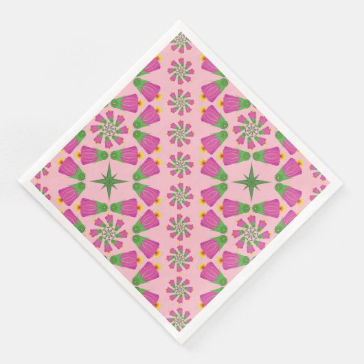 Serviette En Papier Papier rose Mandalas Flower Retro (Coin)